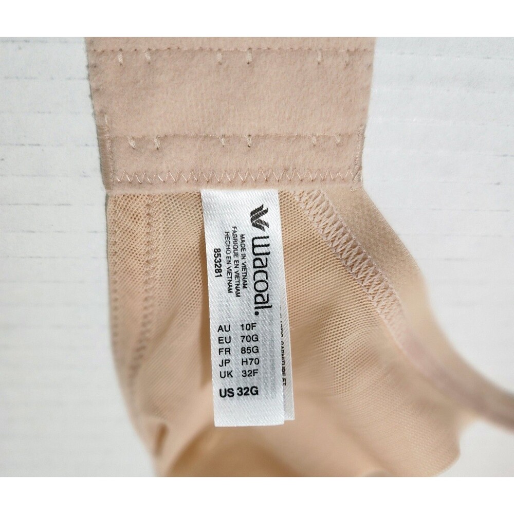 Wacoal Womens UK 32F/US 32G Ultimate Side Smoother Underwire T-Shirt Bra Beige - Picture 4 of 6